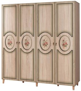 Spinta Kalune Design IMAJ-421, sonoma ąžuolo/žalia, 180 cm x 52 cm x 192 cm