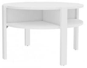 Kavos staliukas Forte Tobago, baltas, 74.4 cm x 74.4 cm x 45.5 cm