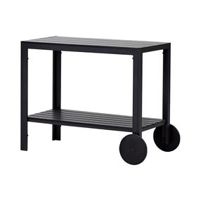 Serviravimo vežimėlis 4IQ Table with wheels, juoda, 90 cm x 45 cm x 74 cm