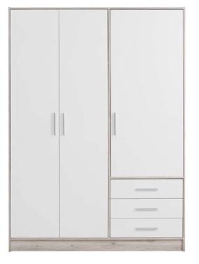 Spinta Forte Jona JPTS84T-T19F, ąžuolo/balta, 60 cm x 144.6 cm x 200 cm