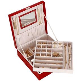 Papuošalų dėžutė Springos HA1027, 8.5 cm, raudona