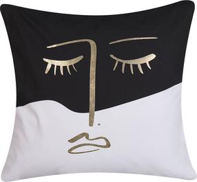 Dekoratyvinė pagalvėlė Beliani Abelia, aukso/balta/juoda, 45 cm x 45 cm
