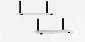 Sieninė lentyna Kalune Design Lama 495SSE1177, balta, 40 cm x 15 cm