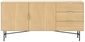 Komoda Home4you Bassel 20133, smėlio, 160 cm x 40 cm x 75 cm