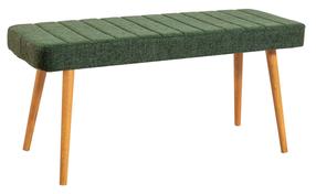 Prieškambario suoliukas Kalune Design Stormi 1070, pušies/žalia, 100 cm x 39 cm x 48 cm