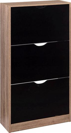 Batų dėžė 5five Simply Smart, juoda/rusva, 23.3 cm x 60 cm x 119.5 cm