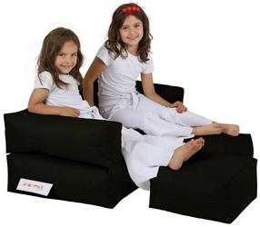 Sėdmaišis Hanah Home Kids Double Seat Pouffe 248FRN1225, juodas