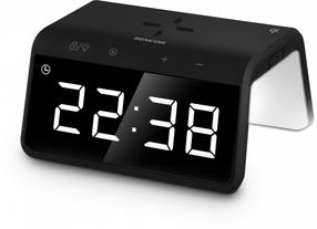 Elektroninis laikrodis Sencor Digital Alarm Clock SDC 7900 QI, juoda, 11.7 cm x 14.1 cm