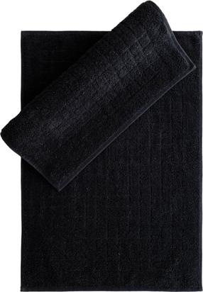 Vonios kilimėlių rinkinys Foutastic Kare 338CTN1303, juodas, 70 cm x 50 cm