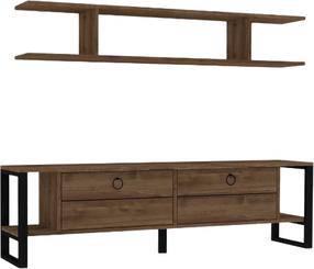 Svetainės baldų komplektas Kalune Design Melis, vidaus, riešuto