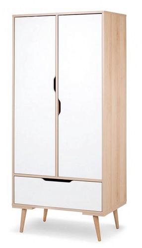 Spinta LittleSky Sofie, balta/buko, 80 cm x 52 cm x 180 cm