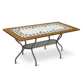 Lauko stalas Patio Como, antracito/ruda, 160 cm x 90 cm x 72 cm