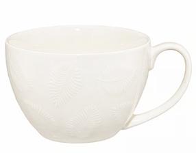  Puodelis Ambition Galactic White Feathers, balta, 0.45 l