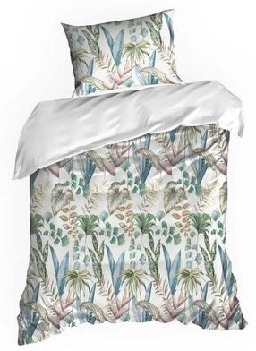 Patalynės užvalkalų komplektas PTM-03, baltas/žalias/pilkas, 140 x 200 cm