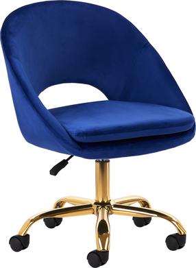 Darbo kėdė ActivEshop QS-MF18G, 56 x 46 x 47 - 59 cm, aukso/tamsiai mėlyna - navy