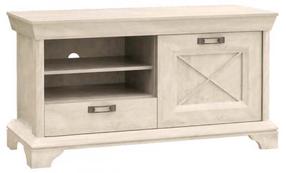 TV staliukas Forte Kashmir, baltas, 48.2 cm x 122.7 cm x 66.6 cm