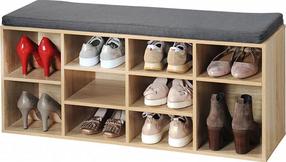 Batų suoliukas su spintele Kesper, sonoma ąžuolo, 29.5 cm x 103.5 cm x 48 cm