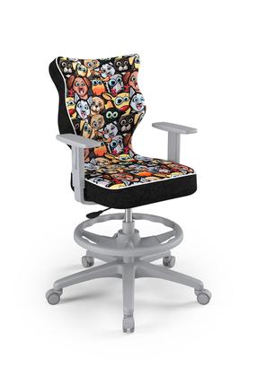 Vaikiška darbo kėdė Duo Storia 28, 64 x 64 x 102.5 cm, ruda/juoda/oranžinė