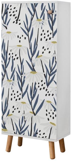 Batų spintelė Kalune Design Vegas B 909, ruda/balta/įvairių spalvų, 38 cm x 50 cm x 135 cm