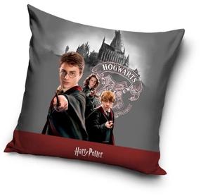Dekoratyvinės pagalvėlės užvalkalas Harry Potter JDV-07, raudona/pilka, 40 cm x 40 cm