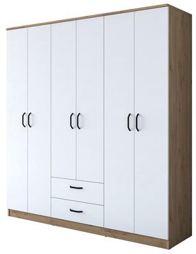 Spinta Kalune Design BA115 - 2283, balta/riešuto, 47.3 cm x 180 cm x 190.8 cm