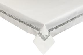 Staltiesė stačiakampė Mariall OH-253-B, balta/sidabro, 110 x 160 cm
