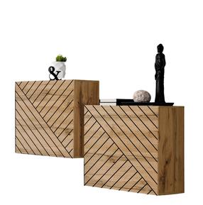 Pakabinama spintelė ASM Switch SB1, wotan ąžuolo, 30 cm x 60 cm x 60 cm, 3 vnt.