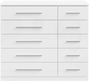 Komoda Forte PRUK223L-C04, balta, 99.9 cm x 41.6 cm x 88.5 cm