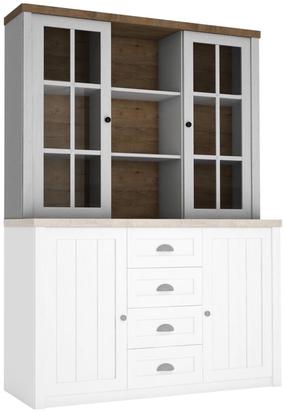 Komodos antstatas Gala Meble Prowansja W2D, ruda/balta, 35 cm x 130 cm x 111 cm