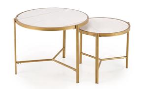 Kavos staliukų komplektas Fatima, marmuro, 63 cm x 63 cm x 50 cm