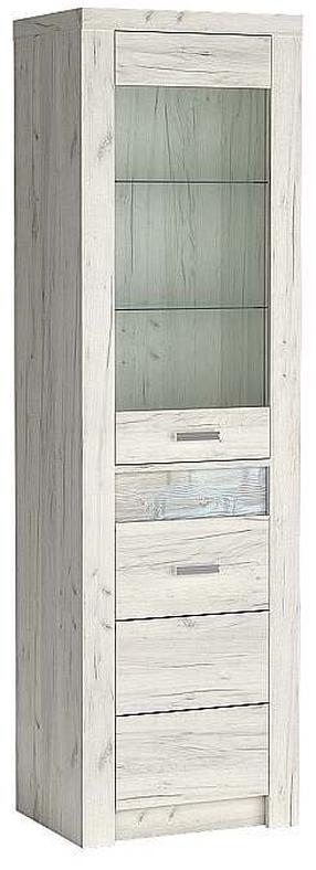 Spintelė - vitrina Indianapolis I4, kraft white, 42 cm x 56 cm x 192 cm