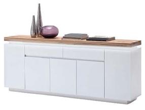 Komoda MCakcent Romina 5D/2SZ, balta, 40 cm x 200 cm x 81 cm
