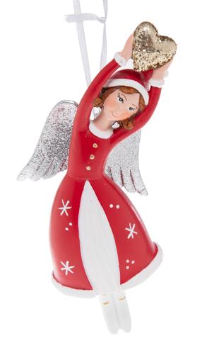 Eglutės žaisliukas Miloo ML14729, baltas/raudonas, 17 cm, polirezinas