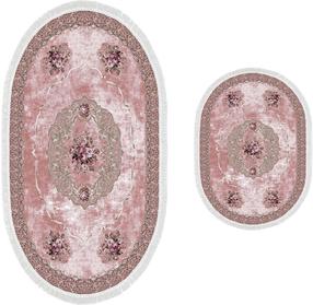 Vonios kilimėlių rinkinys Foutastic 410616-O, šviesiai rožinė, 150 cm x 60 cm