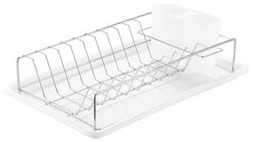 Indų džiovykla Kuchinox Prato, 38 cm x 25 cm x 10 cm, plienas/polipropilenas (pp), balta/chromo