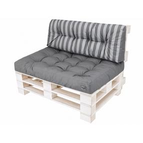 Lauko baldų pagalvių rinkinys Hobbygarden Leo LE2PPP8, šviesiai pilka/tamsiai pilka, 120 x 80 cm