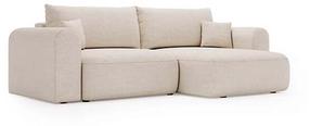 Kampinė sofa - lova Polak Meble Next Legacy 01, kreminė, 152 x 274 cm x 88 cm