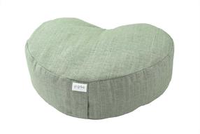 Grikių lukštų pufas Grikė Heart, žalias, 45 cm x 35 cm x 13 cm