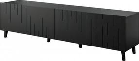 Televizoriaus spintelė Cama Meble Bari, juoda, 42 cm x 200 cm x 52 cm