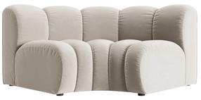 Kampinis modulinės sofos elementas Micadoni Lupine Sal1, smėlio, 185 x 95 cm x 70 cm