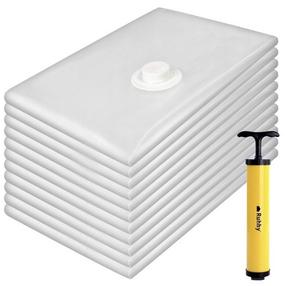 Vakuuminių maišų rinkinys su pompa Ruhhy 21946 16811, 70 cm x 50 cm, skaidri, 10 vnt.