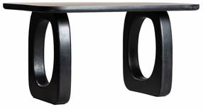 Valgomojo stalas Homla Astir, juodas, 160 cm x 100 cm x 76 cm