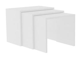 Žurnalinis staliukas Kalune Design Grops, baltas, 29.6 cm x 50 cm x 36 - 40 cm