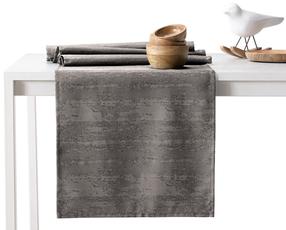 Staltiesės ir stalo takelio rinkinys stačiakampė Restilo Vesta, ruda, 115 x 200 cm, 35 x 200 cm, 2 vnt.
