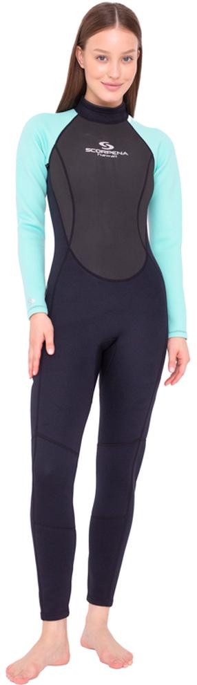 Hidrokostiumas Scorpena Hawaii Woman 02572, juoda/turkio
