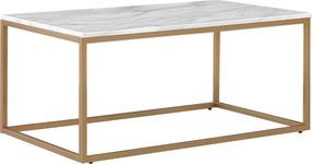 Kavos staliukas Beliani Delano, aukso/baltas, 100 cm x 60 cm x 45 cm