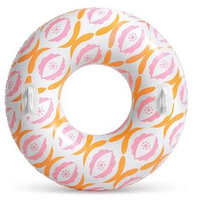 Pripučiamas ratas Intex 986408, baltas/oranžinis/rožinis