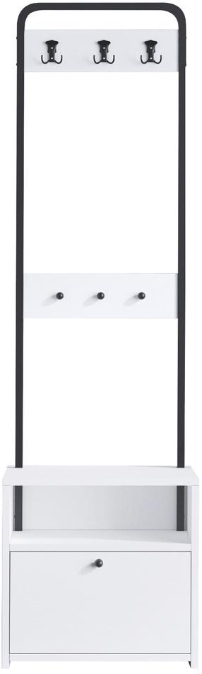 Drabužių kabykla Kalune Design Tina 393MRD1404, 170 cm, balta/juoda