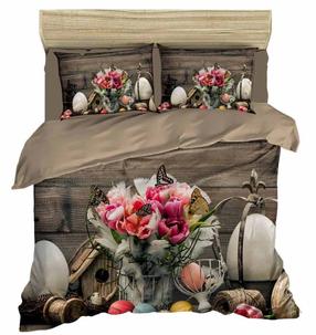 Patalynės užvalkalų komplektas Mijolnir 178PRL2016, rudas/baltas/rožinis, 200 x 220 cm