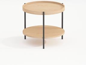 Kavos staliukas Home4you Cindy, ąžuolo, 50 cm x 50 cm x 45 cm